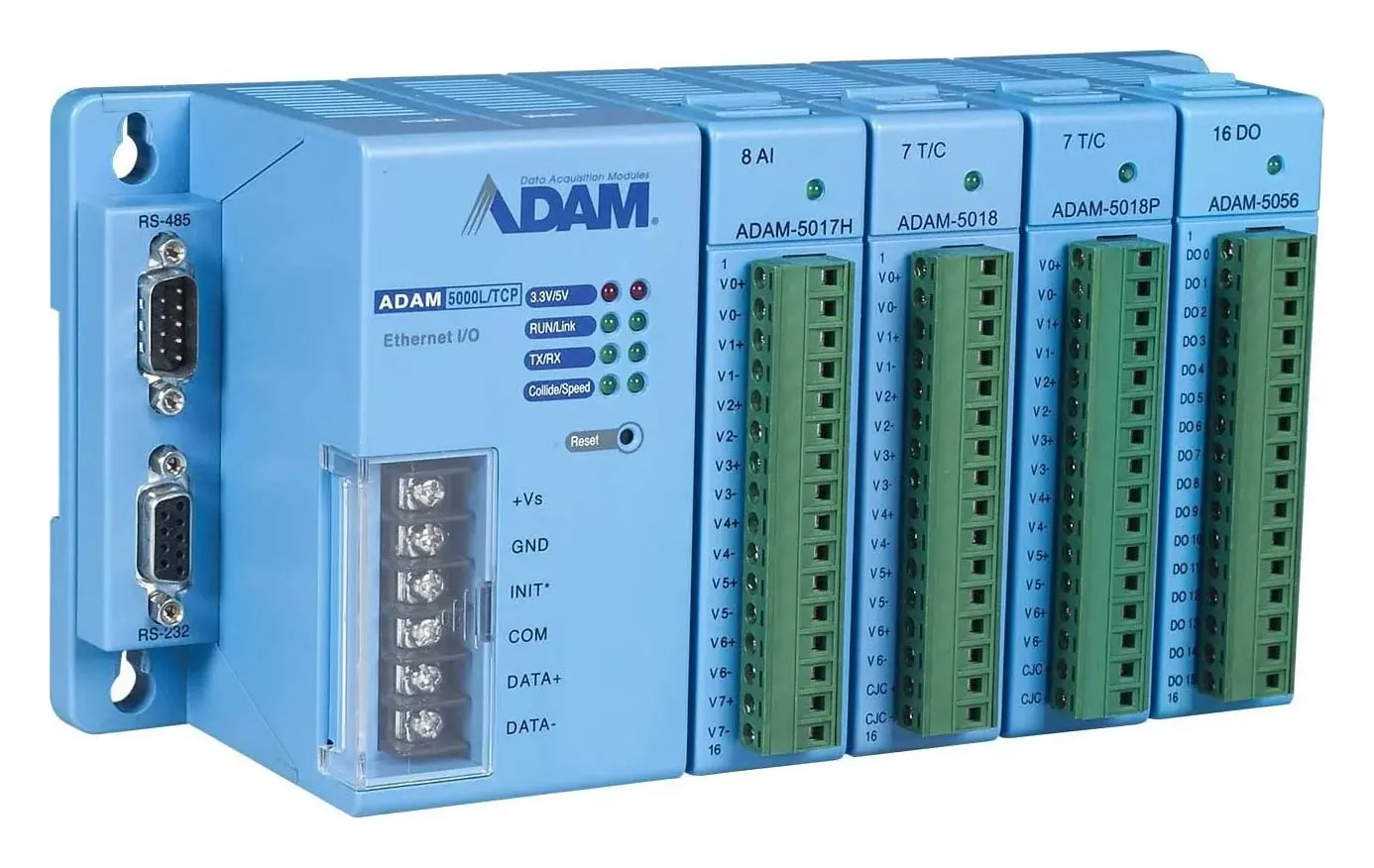 ADAM-5000/485, 4-slot Distributed DAC System Based on RS-485