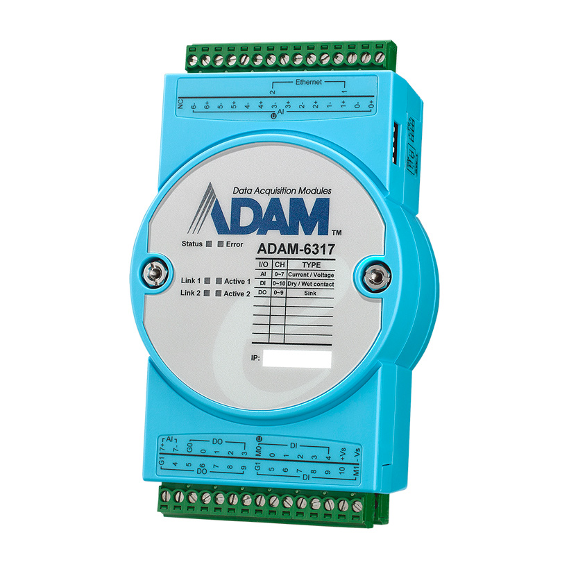 ADAM-6317, OPC UA and Security Remote I/O_AI Module
