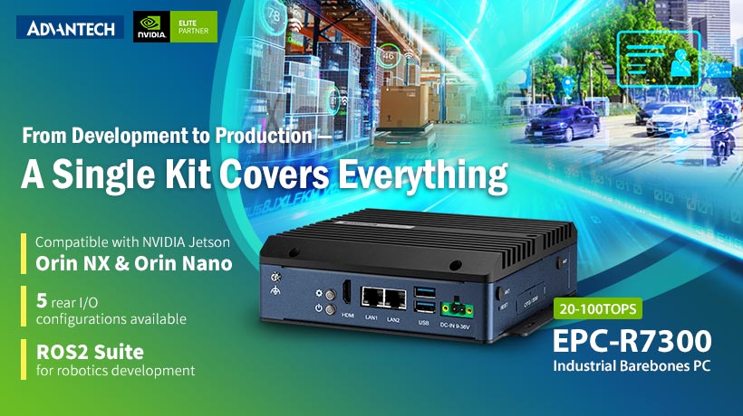 , Empowering Development and Production—Introducing Advantech’s EPC-R7300 Industrial Barebone PC for NVIDIA Jetson Orin NX and Orin Nano