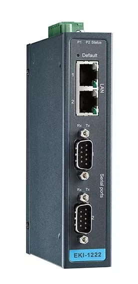 EKI-1222I, 2-port Modbus Gateway with Wide Temp.