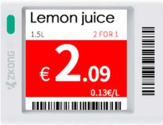 electronic shelf label 1.54''